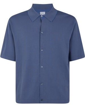 Paul Smith Knitted Short Sleeves Shirt - Blue