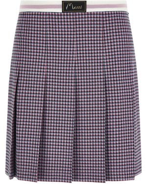 Marni Houndstooth Skirt - Purple