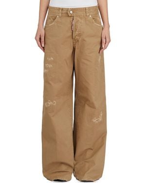 DSquared² 9 To 5 Cotton Pants - Natural