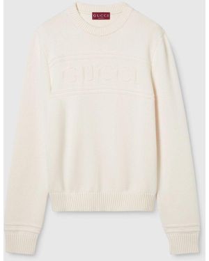 Gucci Ribbed Wool Sweater - White