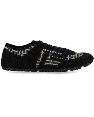 Balmain Logo Racer-45 Sneakers - Black