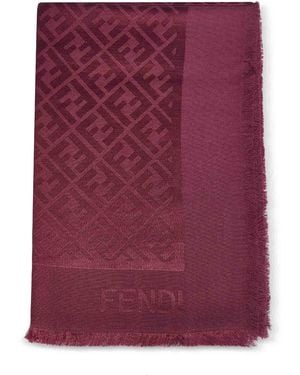 Fendi Shawl Ff 60% Silk/40% Wool - Purple
