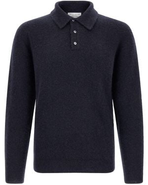Roberto Collina Cashmere And Silk Polo Shirt - Blue