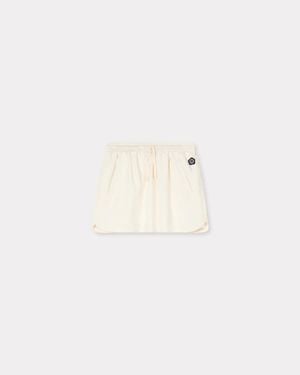 KENZO Mini Waist-Tie Skirt With Pockets - Natural