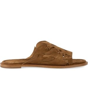 Sartore Suede Mules - Brown