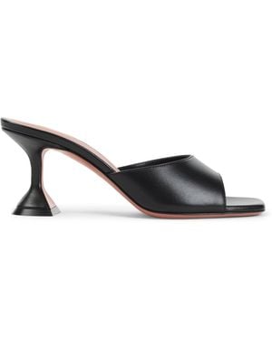 AMINA MUADDI Nappa Leather Lupita 70 Slippers - Black