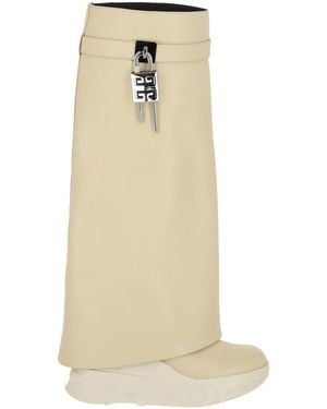Givenchy Shark Lock Biker Boots - Natural