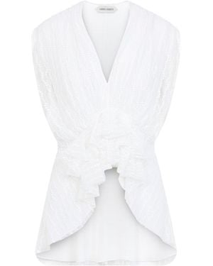 Alberta Ferretti Tulle Top - White
