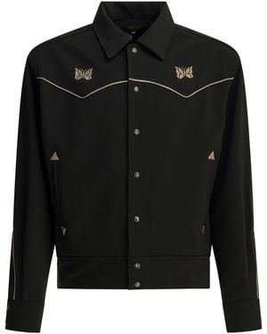 Needles Piping Cowboy Polyester Polyurethane Polyester Overshirt Jacket - Black