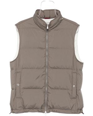 Brunello Cucinelli Sleeveless Padded Gilet - Gray