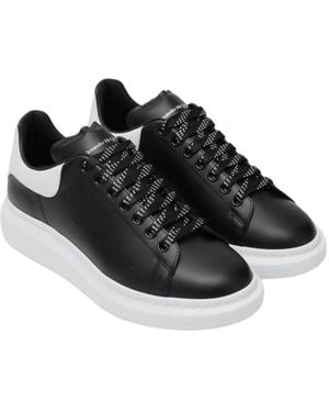 McQueen Larry Leather Sneakers - Black