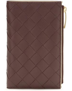 Bottega Veneta Bi-Fold Intrecciato Wallet Two-Tone Nappa - Purple