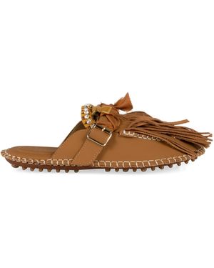 13 09 SR Puli Leather Mules - Brown