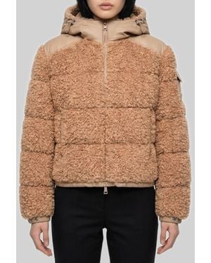 Moncler Short Alpestre Teddy Down Jacket - Black