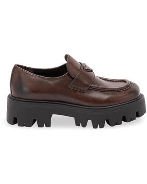 Prada Vintage Leather Loafers - Brown