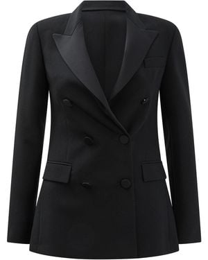 Semler Double Breasted Blazer Jacket - Black