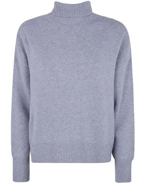 Mrz Turtleneck Oversized Sweater - Blue