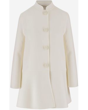 Valentino Virgin Wool And Cashmere Coat - White