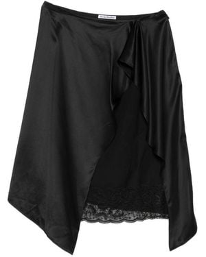 Acne Studios Satin Midi Skirt - Black
