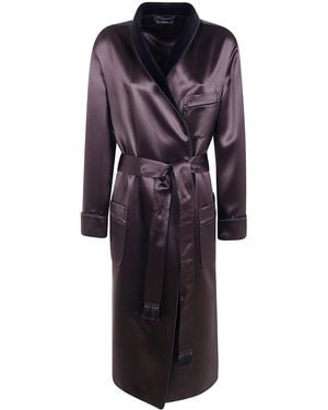 Tom Ford Silk Satin Robe - Brown