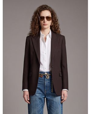 Saint Laurent Single-Breasted Jacket - Brown