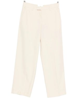 PT Torino Stylish Cotton Pants With Zip And Hook Closure For - White