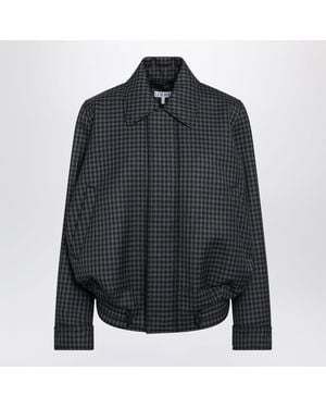 Loewe And Wool Drawstring Jacket - Black
