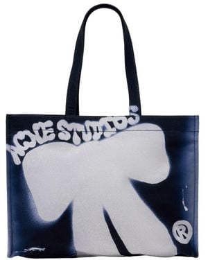 Acne Studios Logo Shopper Bag - Blue