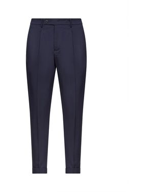 D 40 Pants Dark Wool Blend - Blue