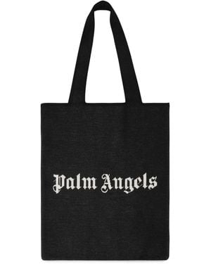 Palm Angels Tote Bag With Logo - Black
