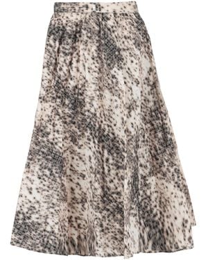 Givenchy Printed Pleated Midi Skirt - Multicolor