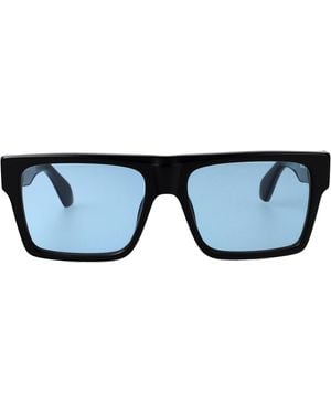 Off-White c/o Virgil Abloh Shiny Acetate Sunglasses - Blue