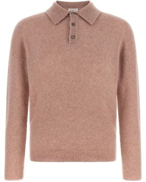 Roberto Collina Cashmere And Silk Polo Shirt - Pink