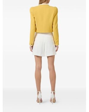 Elisabetta Franchi Bolero Jacket With Trim - Yellow