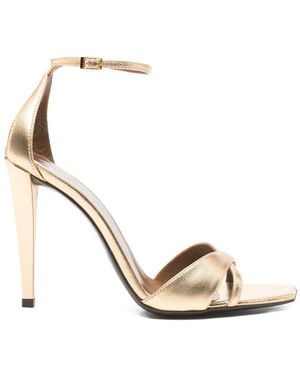 Giuseppe Zanotti Brivido 90 Lamb Skin Leather Sandals - Metallic