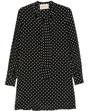 Valentino Garavani Polka Dot-Print Dress - Black