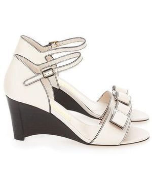 Ferragamo Sandals — Bone - White