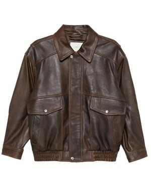 DUNST Leather Jacket Lambskin - Brown