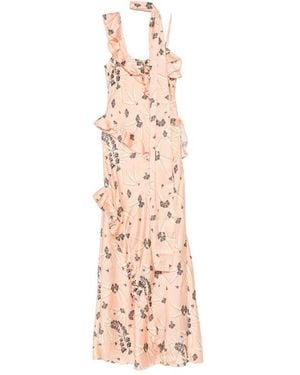 Siedres Floral Print Maxi Dress - Pink