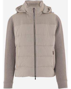 Moorer Jacket Wool And Cashmere - Brown