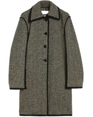 Jil Sander "65 W Trim" Coat - Gray