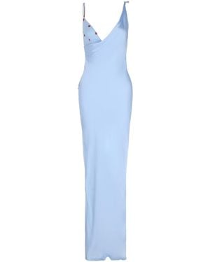 Givenchy Draped Mesh 4G Gown - Blue