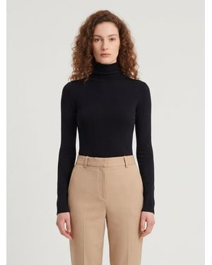 Gucci Seamless Stretch Nylon Jersey Top - Black
