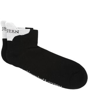 McQueen Signature Knit Socks - Black