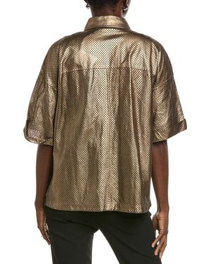 Brunello Cucinelli Leather Shirt - Brown