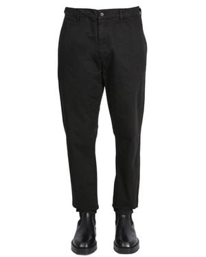 Aspesi Straight-Leg Chinos With Zipper - Black