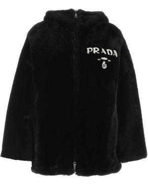 Prada Reversible Fur Coat - Black