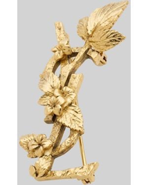 Saint Laurent Cassandre Brooch - Metallic