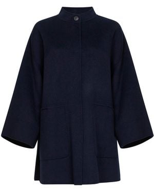 Weekend by Maxmara Midi Coat With Scarf - Blue