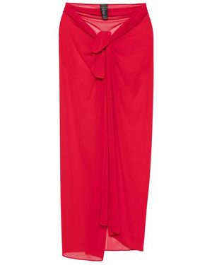 Fisico Tulle Lung Sarong - Red